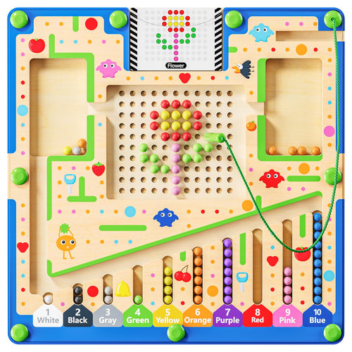 2-in-1 Magnetic Color & Number Maze
