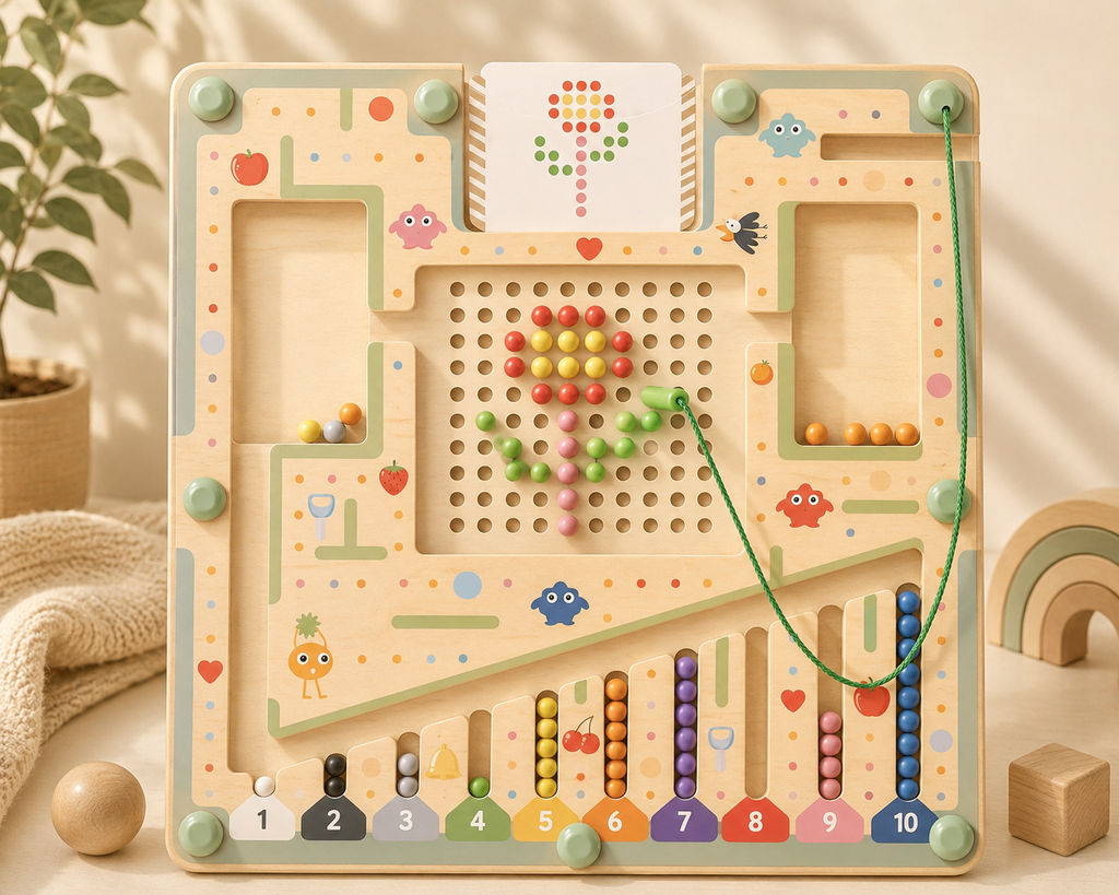 2-in-1 Magnetic Color & Number Maze