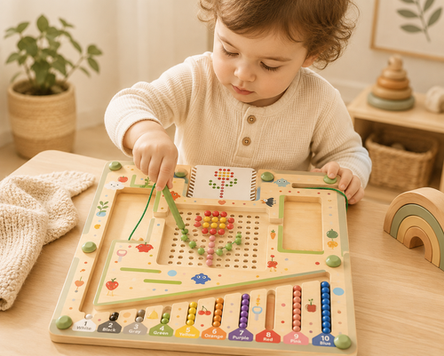 2-in-1 Magnetic Color & Number Maze