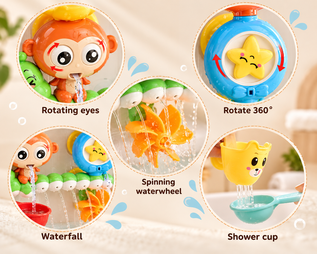 Cute Monkey Bath Sprinkler Water Toys for Kids