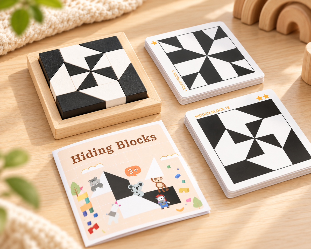 Wooden Blocks Brain Teaser Puzzle